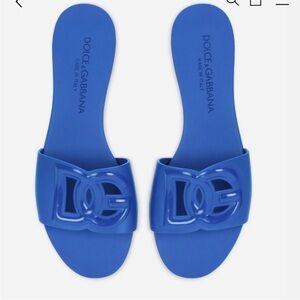 D&G Vibrant Blue Rubber Sandals